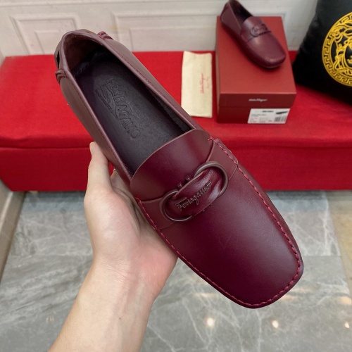 Replica Salvatore Ferragamo Leather Shoes For Men #1002407 $112.00 USD for Wholesale