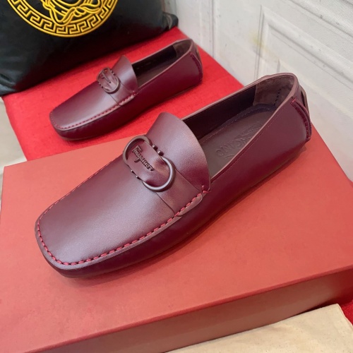 Replica Salvatore Ferragamo Leather Shoes For Men #1002407 $112.00 USD for Wholesale