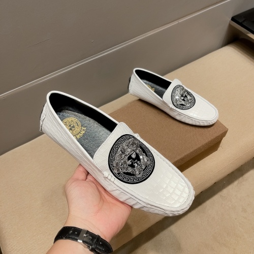 Replica Versace Leather Shoes For Men #1002421 $68.00 USD for Wholesale