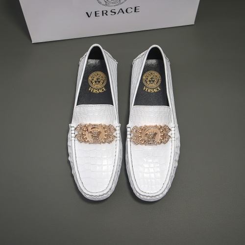 Replica Versace Leather Shoes For Men #1002422 $68.00 USD for Wholesale