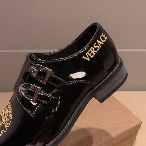 Replica Versace Leather Shoes For Men #1002425 $80.00 USD for Wholesale