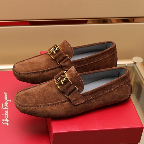 Replica Salvatore Ferragamo Leather Shoes For Men #1002426 $98.00 USD for Wholesale