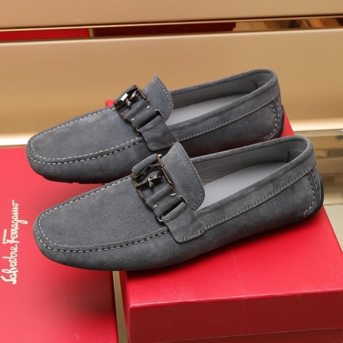 Replica Salvatore Ferragamo Leather Shoes For Men #1002427 $98.00 USD for Wholesale