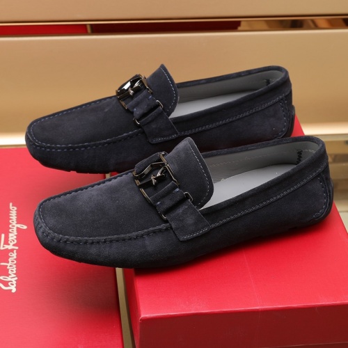 Replica Salvatore Ferragamo Leather Shoes For Men #1002428 $98.00 USD for Wholesale