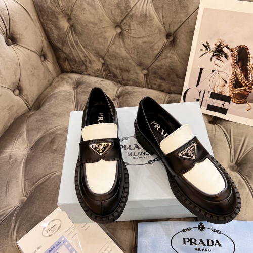 Replica Prada Leather Shoes For Women #1002462 $100.00 USD for Wholesale