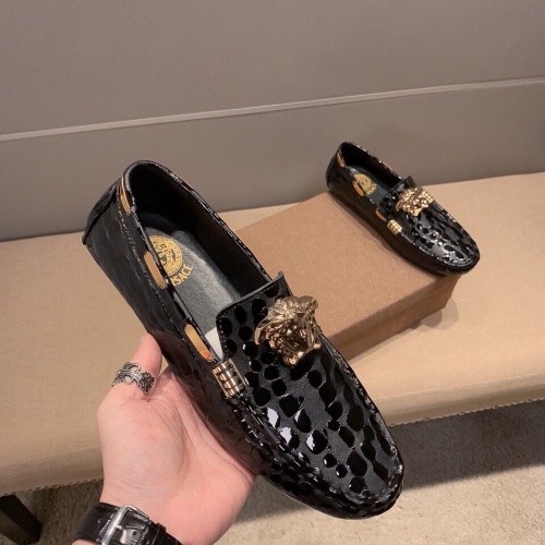 Replica Versace Leather Shoes For Men #1003295 $82.00 USD for Wholesale