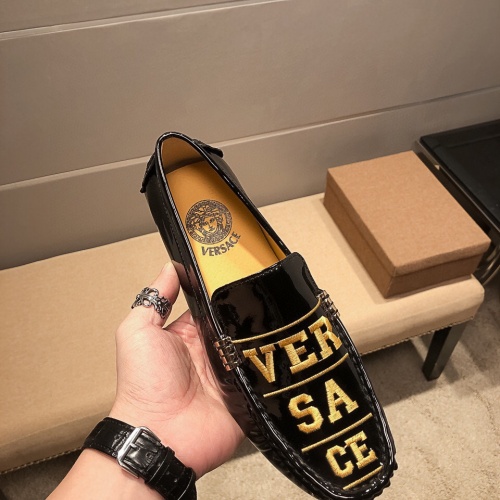 Replica Versace Leather Shoes For Men #1003307 $82.00 USD for Wholesale