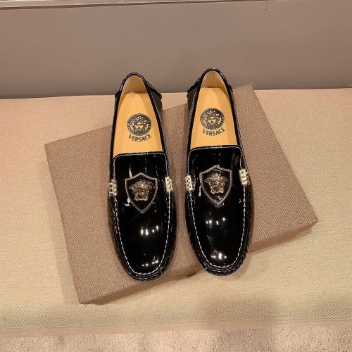 Replica Versace Leather Shoes For Men #1003330 $82.00 USD for Wholesale