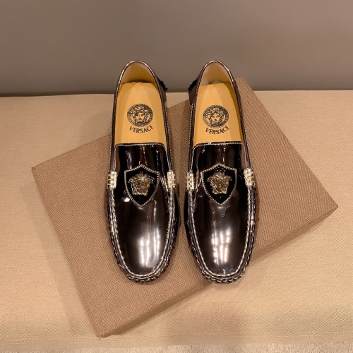 Replica Versace Leather Shoes For Men #1003331 $82.00 USD for Wholesale
