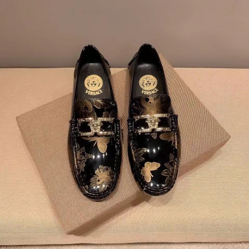 Replica Versace Leather Shoes For Men #1003341 $82.00 USD for Wholesale