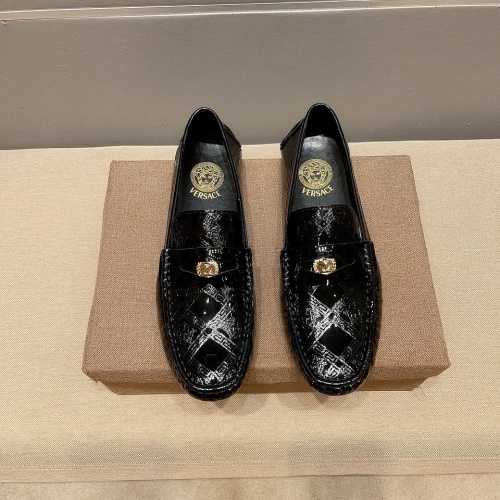 Replica Versace Leather Shoes For Men #1003346 $82.00 USD for Wholesale