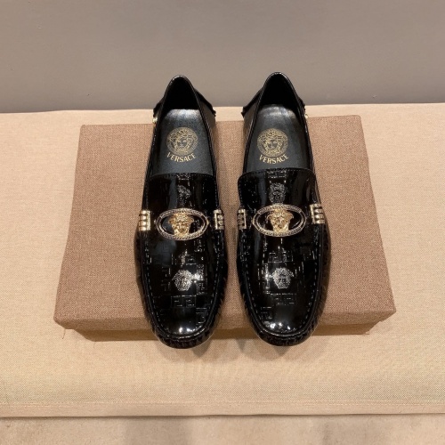 Replica Versace Leather Shoes For Men #1003347 $82.00 USD for Wholesale