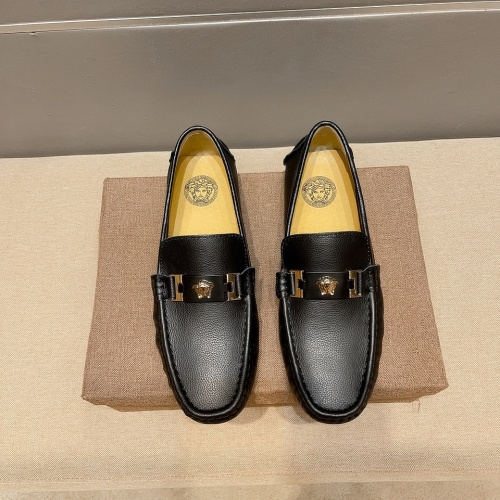 Replica Versace Leather Shoes For Men #1003348 $82.00 USD for Wholesale