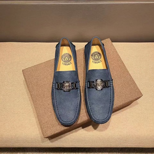 Replica Versace Leather Shoes For Men #1003349 $82.00 USD for Wholesale