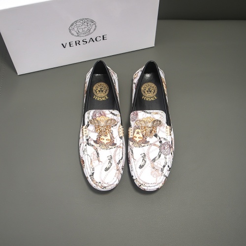 Replica Versace Leather Shoes For Men #1003356 $82.00 USD for Wholesale