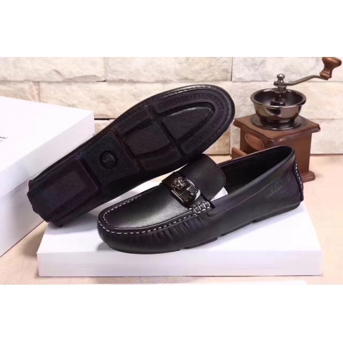Replica Versace Leather Shoes For Men #1003357 $82.00 USD for Wholesale
