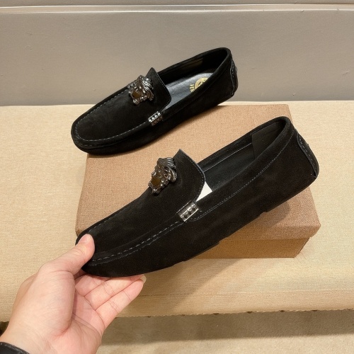 Versace Leather Shoes For Men #1003360 $82.00 USD, Wholesale Replica Versace Leather Shoes