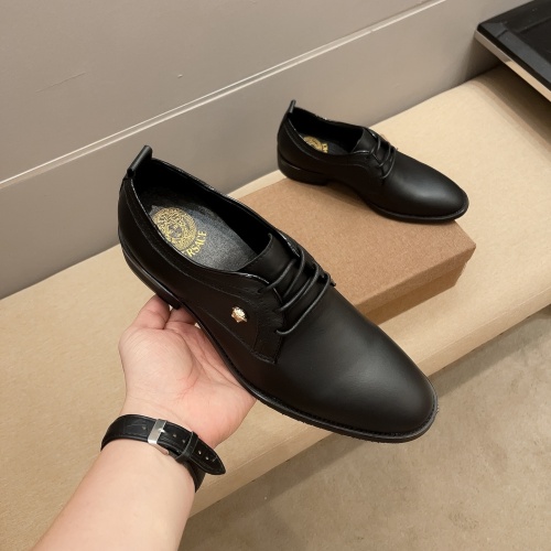 Replica Versace Leather Shoes For Men #1003361 $88.00 USD for Wholesale