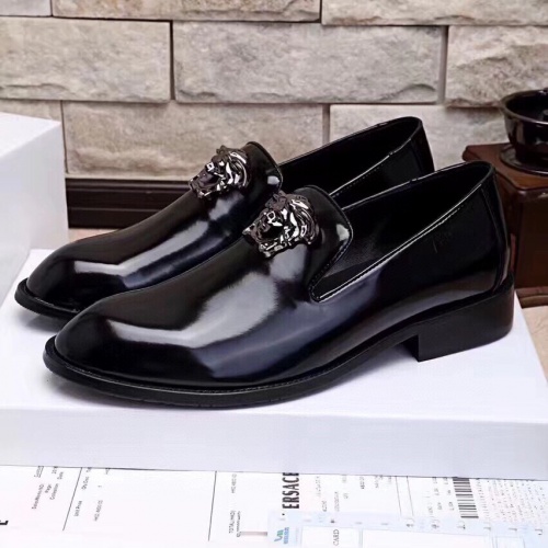 Replica Versace Leather Shoes For Men #1003364 $88.00 USD for Wholesale
