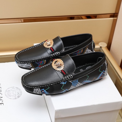 Replica Versace Leather Shoes For Men #1003517 $85.00 USD for Wholesale