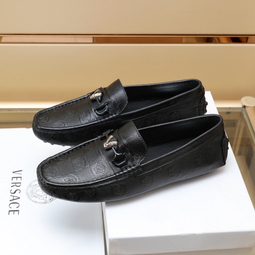 Replica Versace Leather Shoes For Men #1003524 $88.00 USD for Wholesale