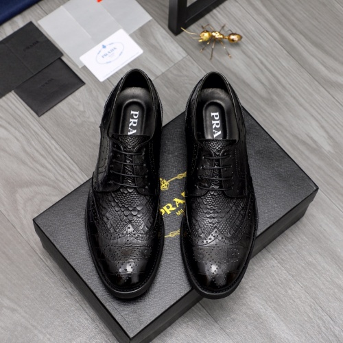 Replica Prada Leather Shoes For Men #1004839 $82.00 USD for Wholesale