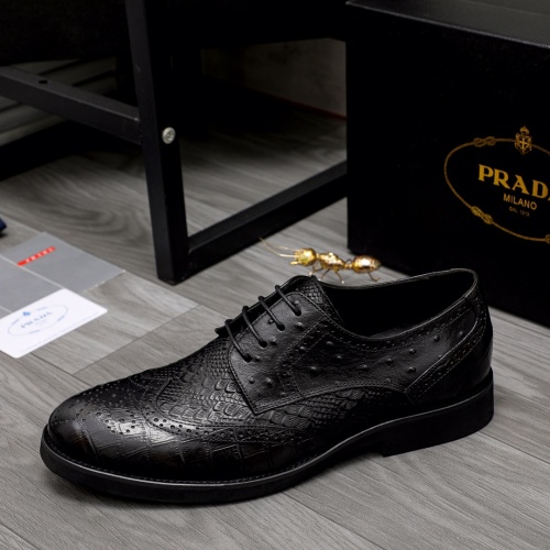 Replica Prada Leather Shoes For Men #1004839 $82.00 USD for Wholesale