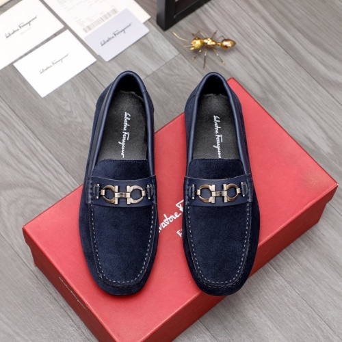 Replica Salvatore Ferragamo Leather Shoes For Men #1004847 $68.00 USD for Wholesale