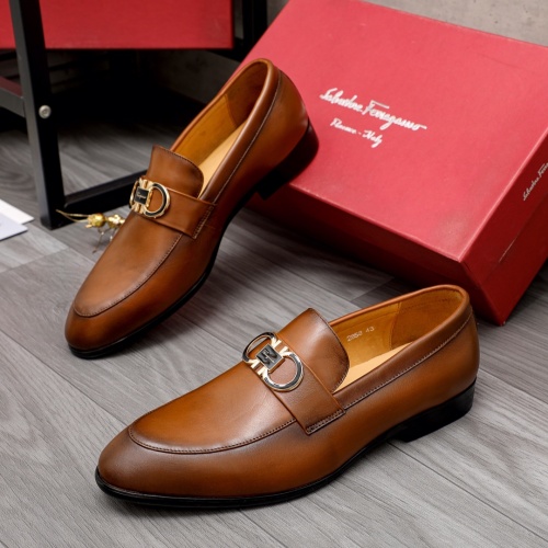Salvatore Ferragamo Leather Shoes For Men #1004855 $72.00 USD, Wholesale Replica Salvatore Ferragamo Leather Shoes