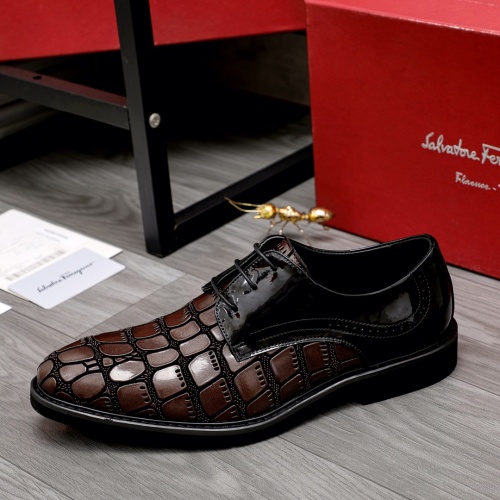 Replica Salvatore Ferragamo Leather Shoes For Men #1004857 $82.00 USD for Wholesale