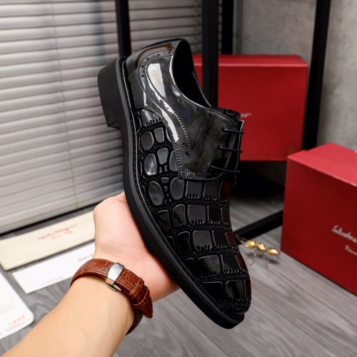 Replica Salvatore Ferragamo Leather Shoes For Men #1004858 $82.00 USD for Wholesale
