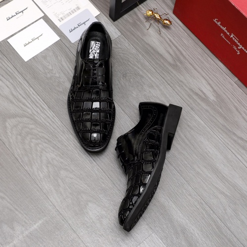 Replica Salvatore Ferragamo Leather Shoes For Men #1004858 $82.00 USD for Wholesale