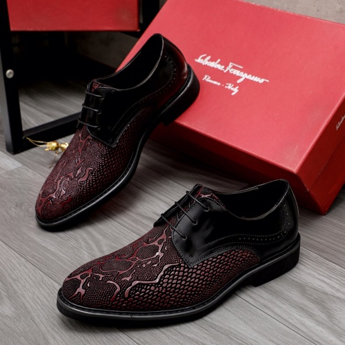Salvatore Ferragamo Leather Shoes For Men #1004871