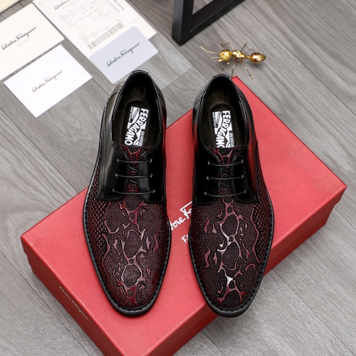 Replica Salvatore Ferragamo Leather Shoes For Men #1004871 $82.00 USD for Wholesale