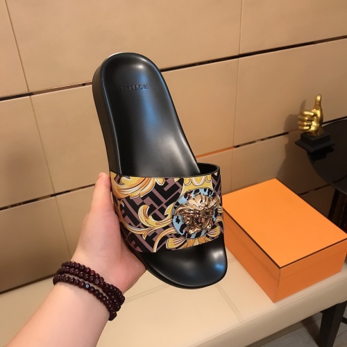 Replica Versace Slippers For Men #1005017 $60.00 USD for Wholesale