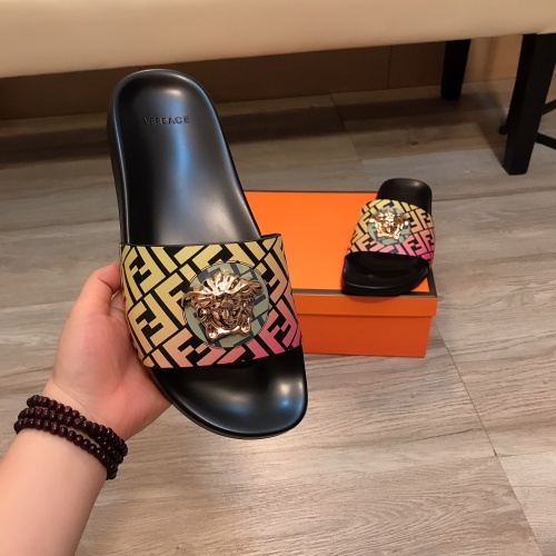 Replica Versace Slippers For Men #1005018 $60.00 USD for Wholesale