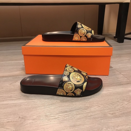 Replica Versace Slippers For Men #1005019 $60.00 USD for Wholesale