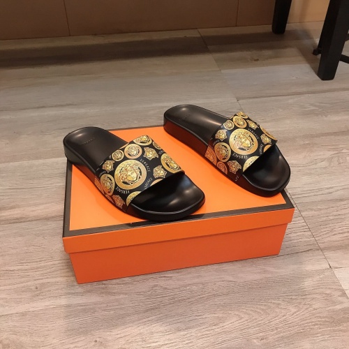 Replica Versace Slippers For Men #1005019 $60.00 USD for Wholesale