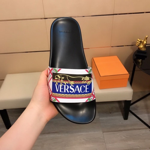 Replica Versace Slippers For Men #1005022 $60.00 USD for Wholesale