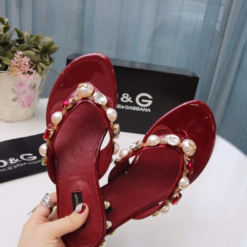 Replica Dolce & Gabbana D&G Slippers For Women #1005389 $68.00 USD for Wholesale