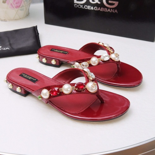 Replica Dolce & Gabbana D&G Slippers For Women #1005389 $68.00 USD for Wholesale