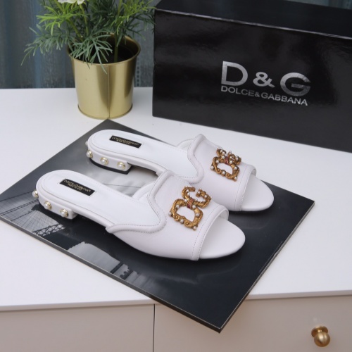 Replica Dolce & Gabbana D&G Slippers For Women #1005474 $72.00 USD for Wholesale