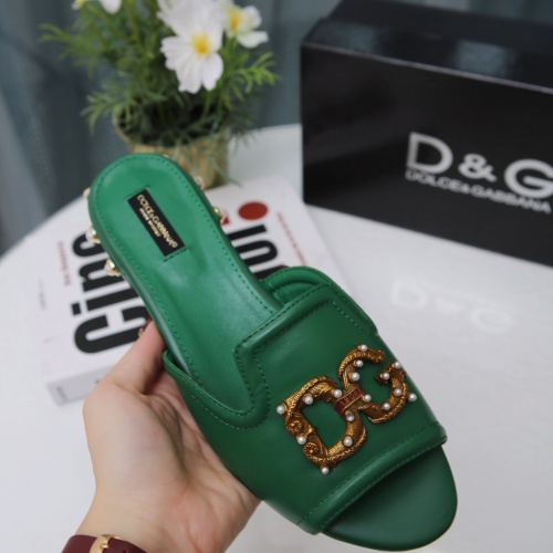 Replica Dolce & Gabbana D&G Slippers For Women #1005475 $72.00 USD for Wholesale