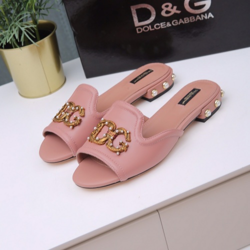 Replica Dolce & Gabbana D&G Slippers For Women #1005476 $72.00 USD for Wholesale