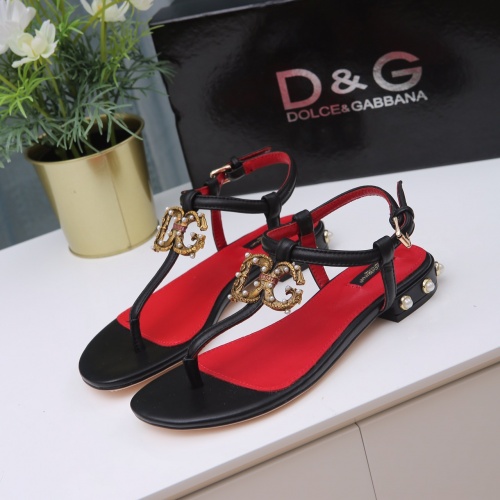 Replica Dolce & Gabbana D&G Sandal For Women #1005483 $72.00 USD for Wholesale