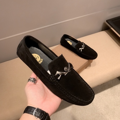 Replica Versace Leather Shoes For Men #1005495 $82.00 USD for Wholesale