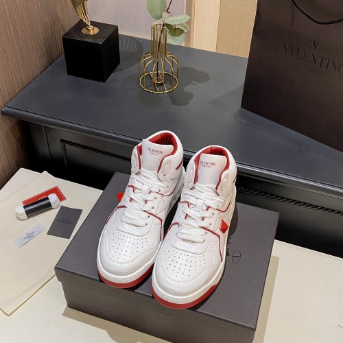 Replica Valentino High Tops Shoes For Women #1005526 $128.00 USD for Wholesale