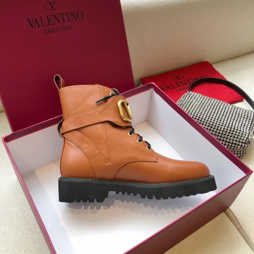 Replica Valentino Boots For Women #1005693 $100.00 USD for Wholesale