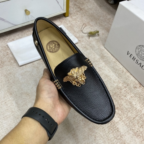 Replica Versace Leather Shoes For Men #995809 $82.00 USD for Wholesale