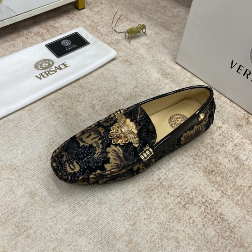 Replica Versace Leather Shoes For Men #995811 $82.00 USD for Wholesale